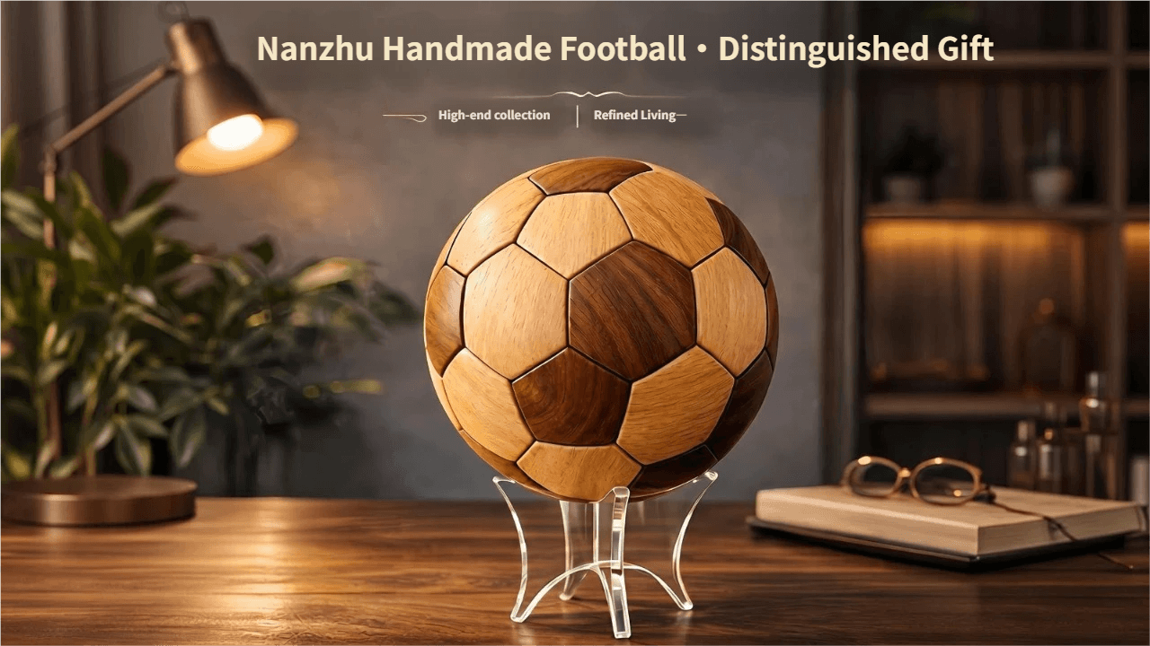Handcrafted Nanmu Bamboo Football | Eco-Friendly Wooden Soccer Ball – Qingmo Jiuzhou Qingmo Jiuzhou · The Heritage